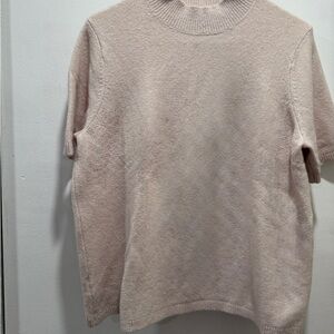 LOFT Cream Mock Turtleneck Knit Sweater